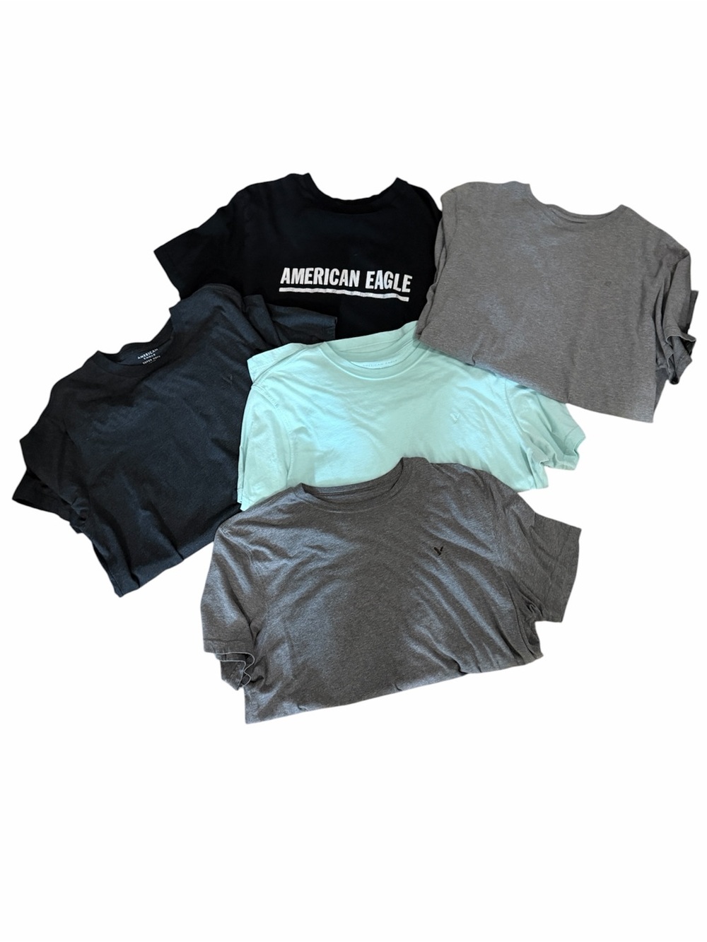 American Eagle Men’s T-Shirt Lot Size Large Bundle of 5 Short Sleeve Tee Shirts